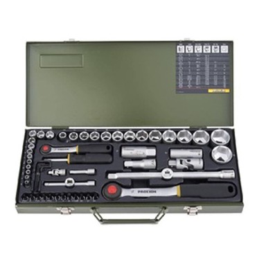 PROXXON Set nasadnih ključeva, 1/4" + 1/2", 4–32 mm, 55 komada